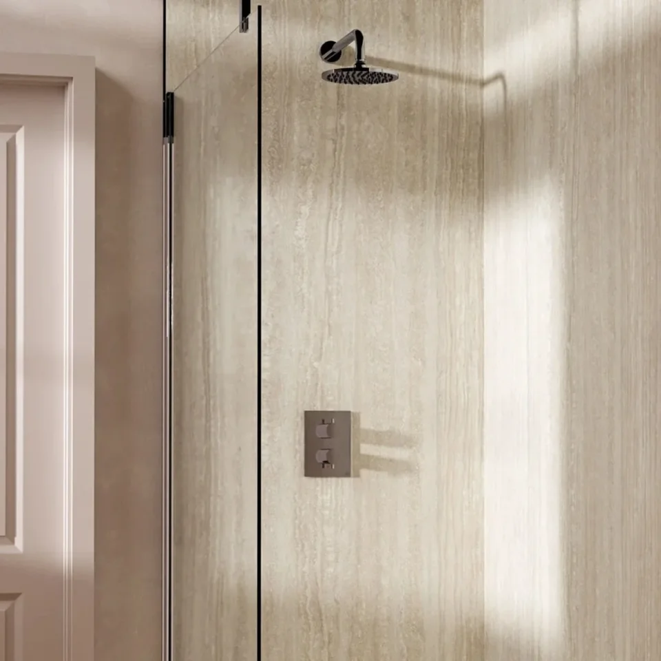 Crosswater Crossbox Shower Set 1 Chrome 200mm product image - Image 1