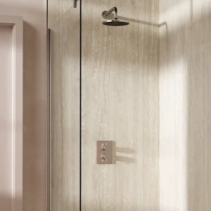 Crosswater Crossbox Shower Set 1 Brushed Nickel 200mm