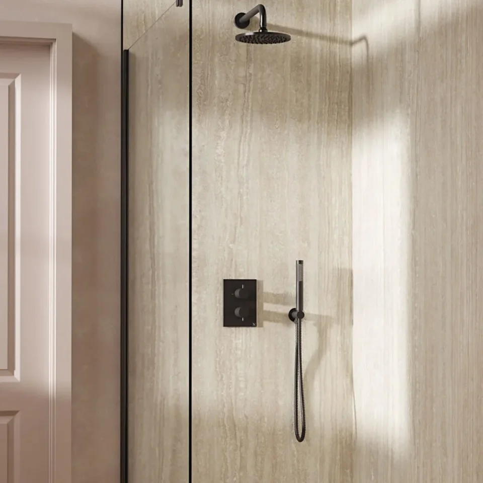 Crosswater Crossbox Shower Set 3 Slate 200mm product image - Image 1