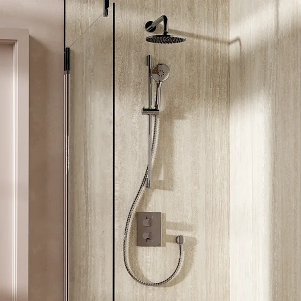 Crosswater Crossbox Shower Set 4 Chrome 200mm