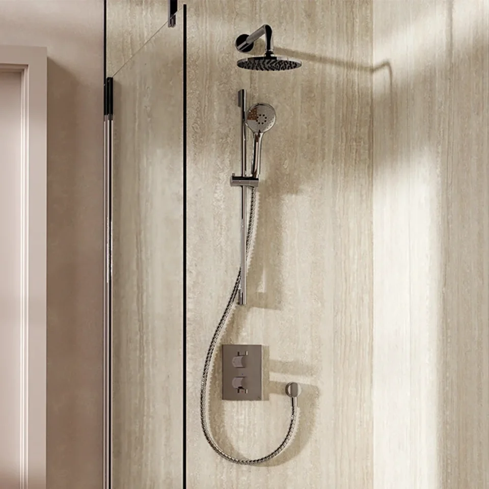 Crosswater Crossbox Shower Set 4 Chrome 200mm product image - Image 1