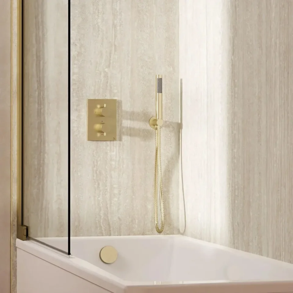 Crosswater Crossbox Shower Set 5 Brushed Brass product image - Image 1