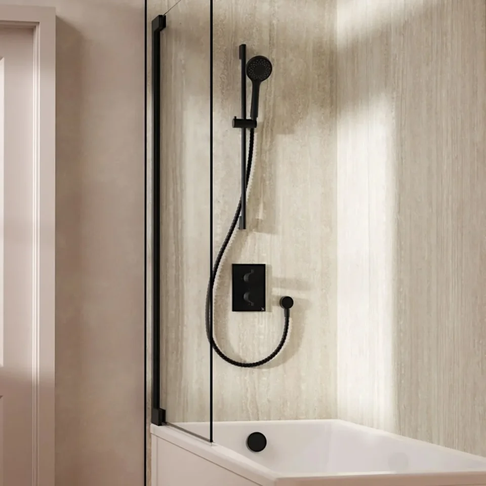 Crosswater Crossbox Shower Set 6 Matt Black product image - Image 1