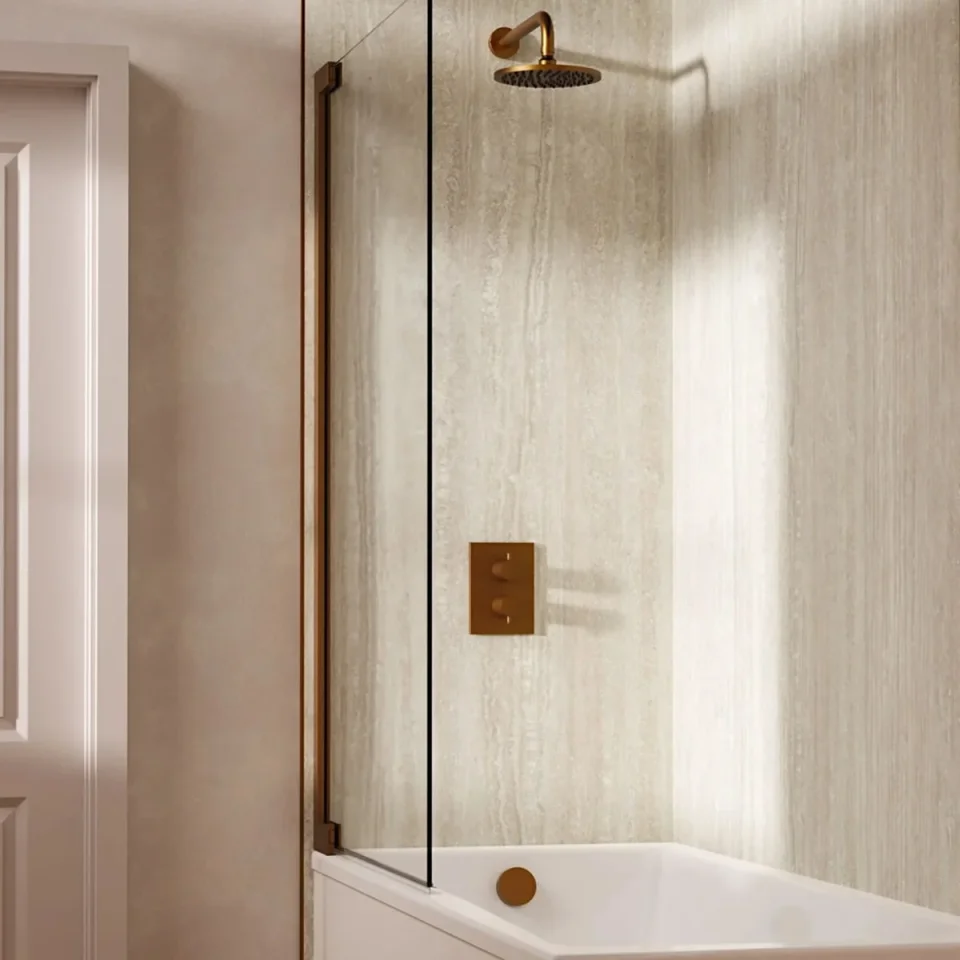 Crosswater Crossbox Shower Set 7 Brushed Bronze 200mm product image - Image 1