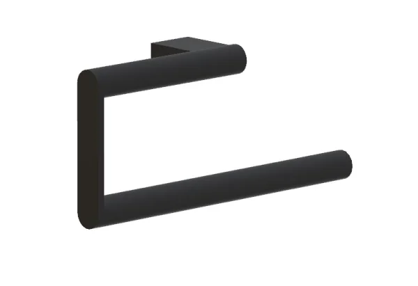 Ava Round Towel Bar - Brushed Black