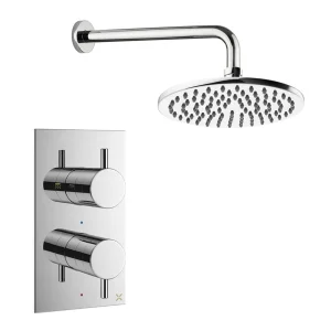 Crosswater Design Shower Set 1 Chrome 200mm