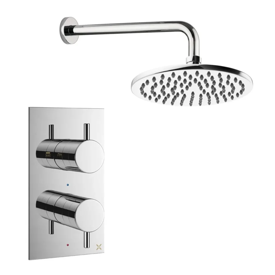 Crosswater Design Shower Set 1 Chrome 200mm product image - Image 1