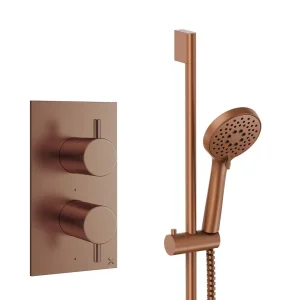Crosswater Design Shower Set 2 Brushed Bronze