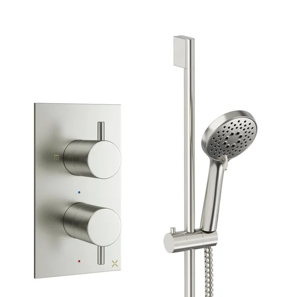 Crosswater Design Shower Set 2 Brushed Nickel