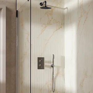 Crosswater Design Shower Set 3 Chrome 200mm