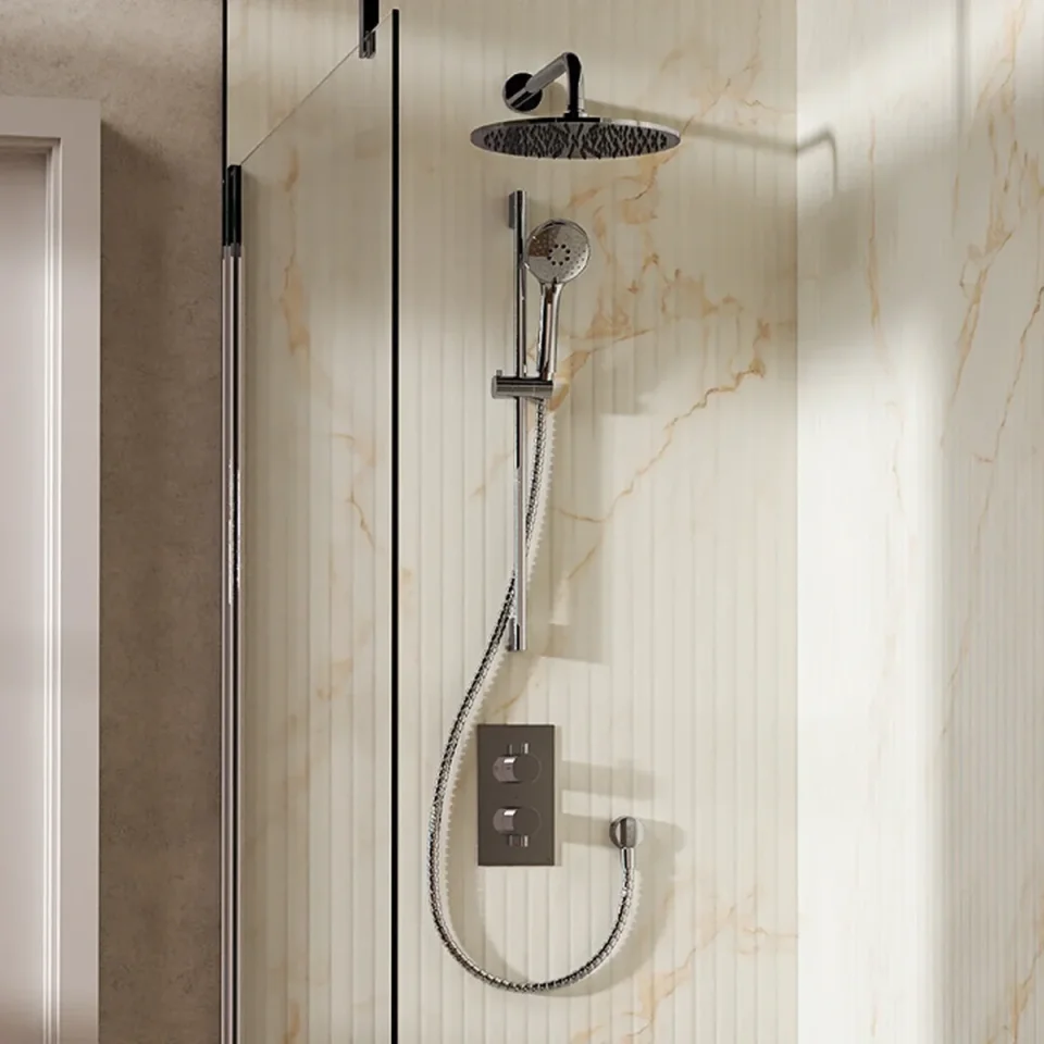 Crosswater Design Shower Set 4 Chrome 300mm product image - Image 1