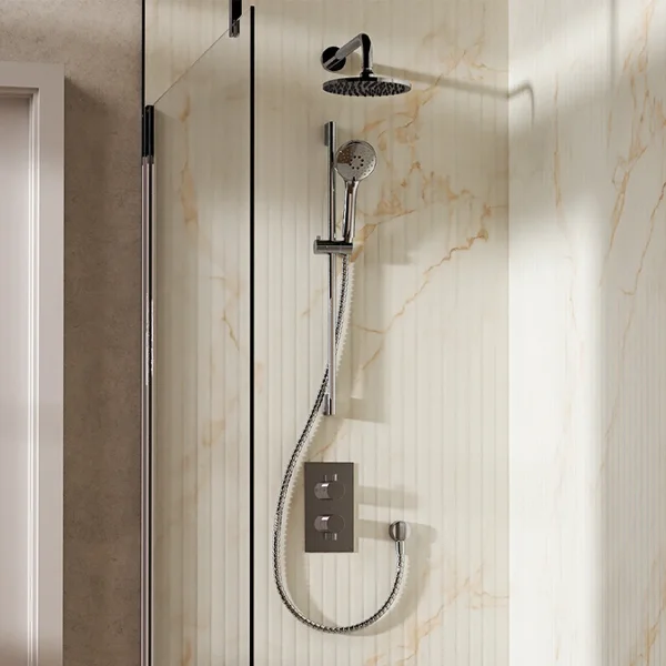 Crosswater Design Shower Set 4 Chrome 200mm