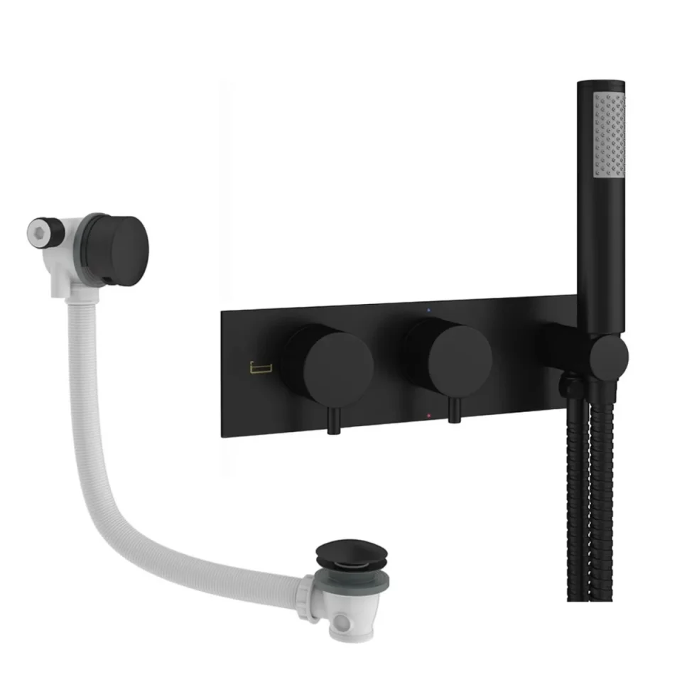 Crosswater Design Shower Set 5 Matt Black product image - Image 1