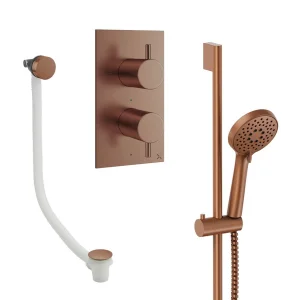 Crosswater Design Shower Set 6 Brushed Bronze