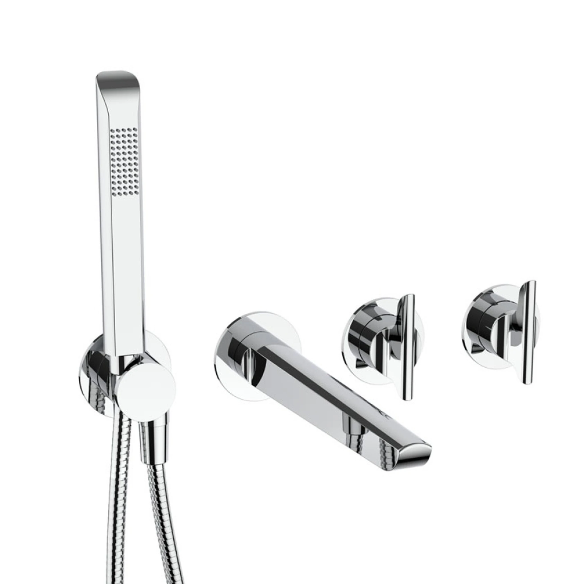 Crosswater Module Foile 2 Handle With Bath Spout & Handshower Chrome