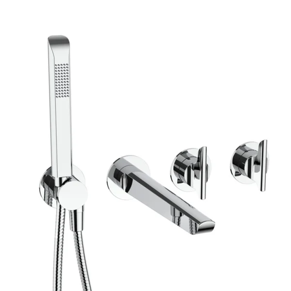 Crosswater Module Foile 2 Handle With Bath Spout & Handshower Chrome