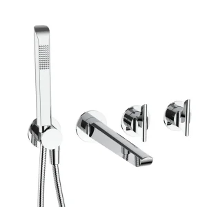 Crosswater Module Foile 2 Handle With Bath Spout & Handshower Chrome