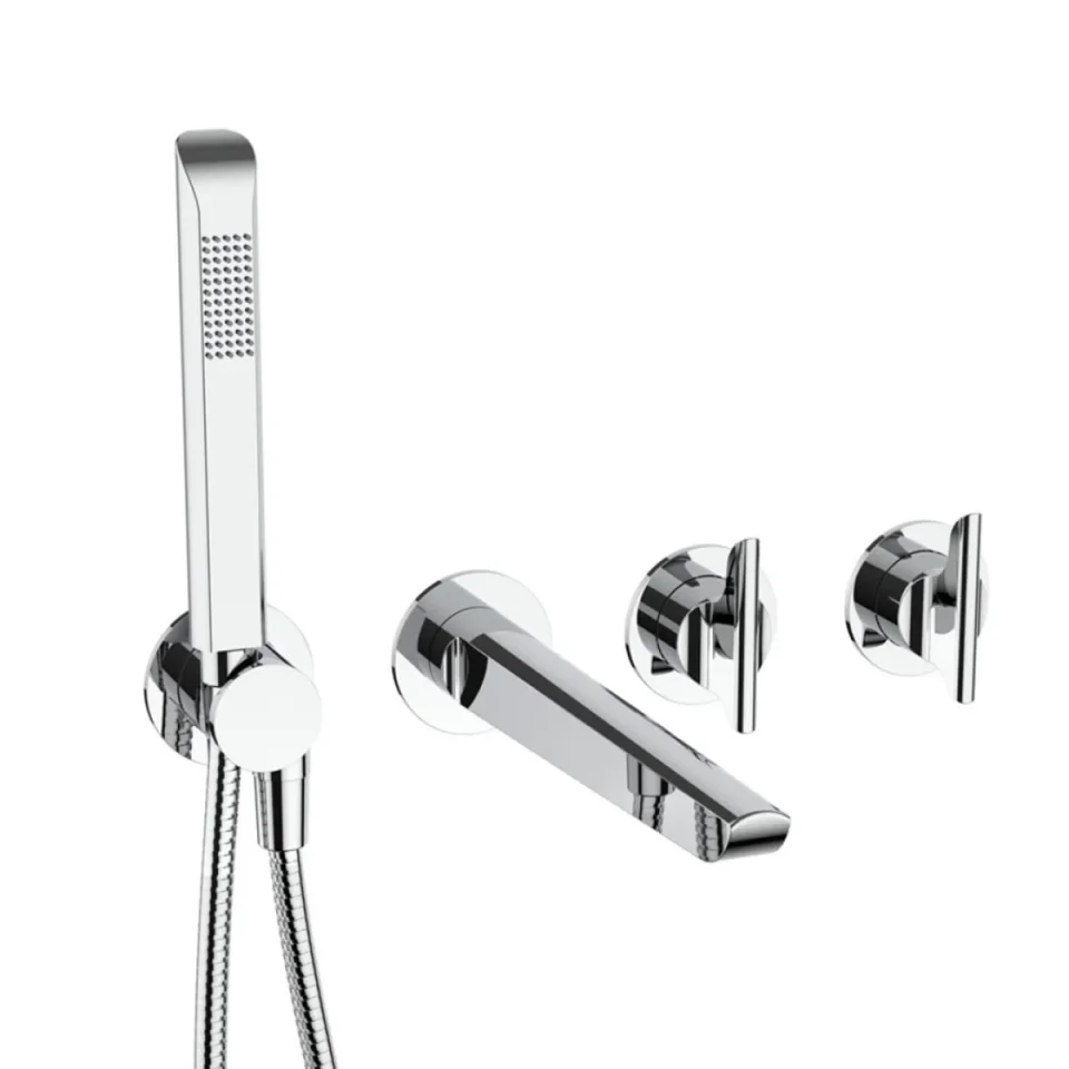 Crosswater Module Foile 2 Handle With Bath Spout & Handshower Chrome product image - Image 1