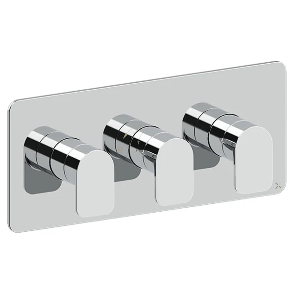 Crosswater Fuse 2 Outlet 3 Handle Landscape Valve & Trimset Chrome
