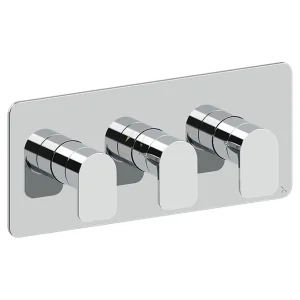Crosswater Fuse 2 Outlet 3 Handle Landscape Valve & Trimset Chrome