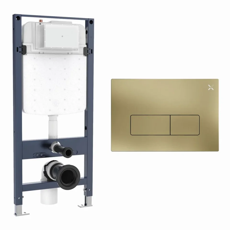 Crosswater Mpro Frame Set 4 Brushed Brass product image - Image 1