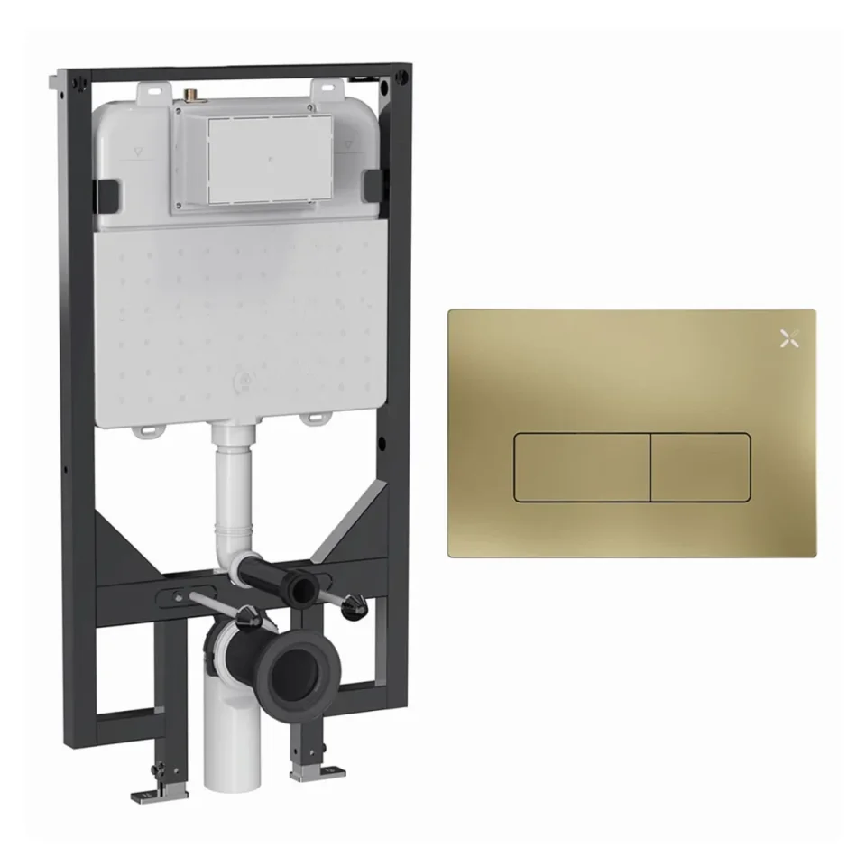 Crosswater Mpro Frame Set 5 Brushed Brass product image - Image 1