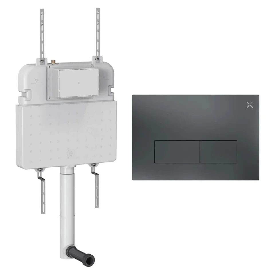 Crosswater Mpro Stainless Steel Cistern Set 2 Slate product image - Image 1