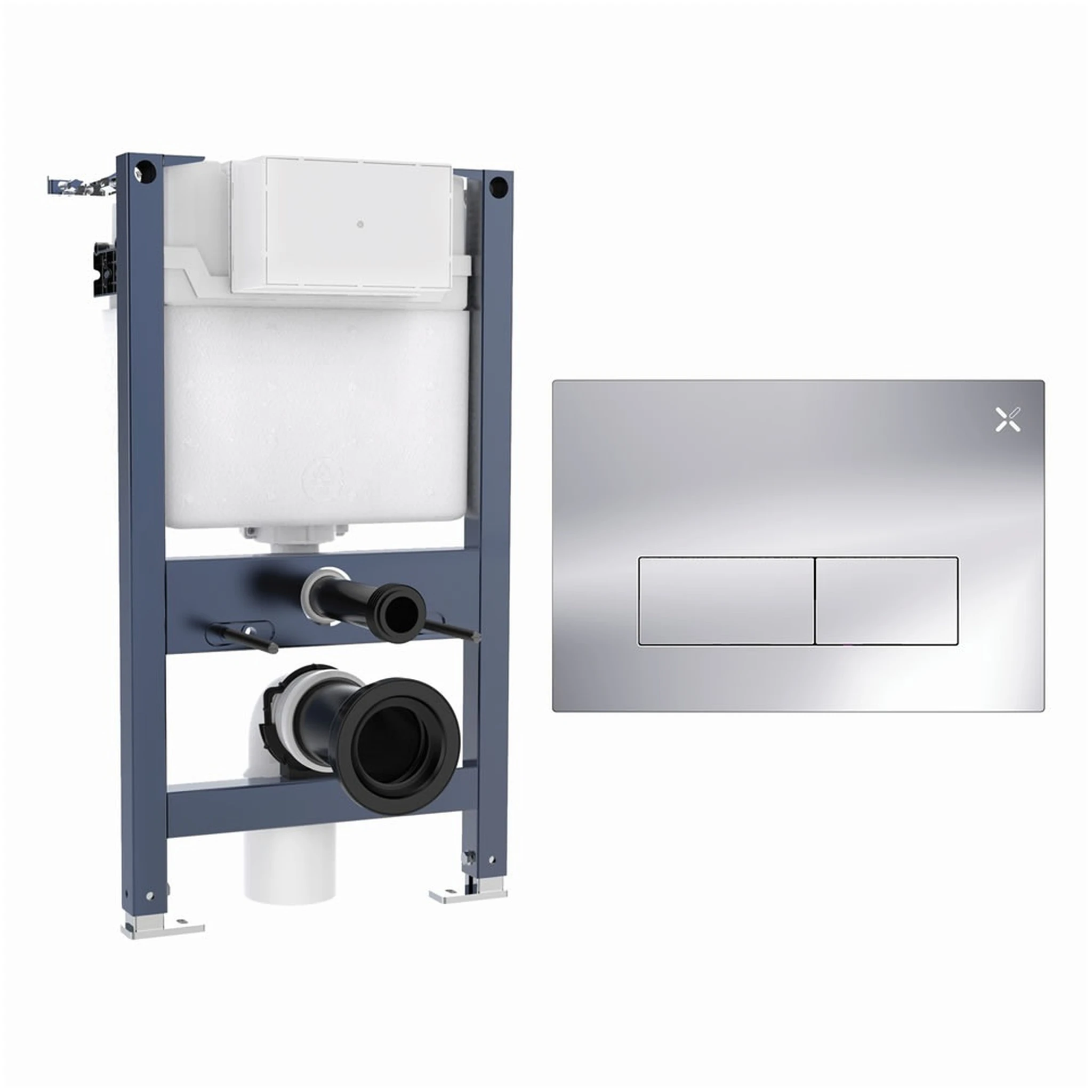 Crosswater Mpro Stainless Steel Frame Set 1 Chrome