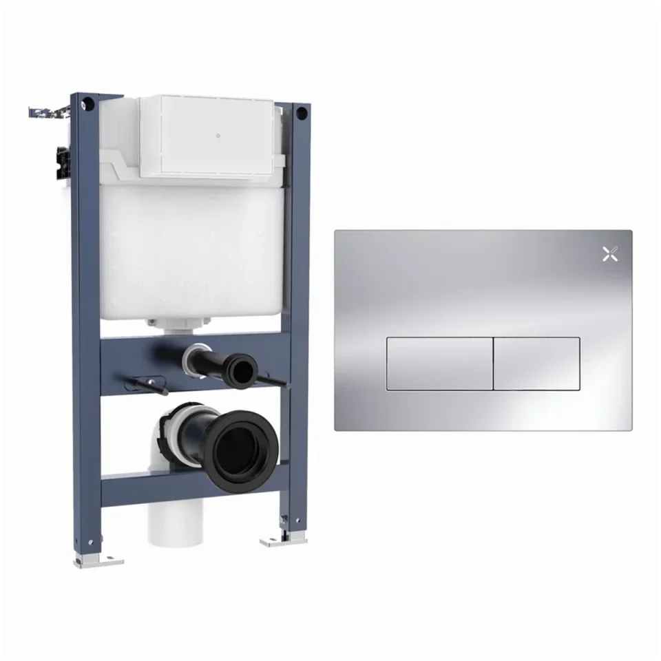 Crosswater Mpro Stainless Steel Frame Set 1 Chrome product image - Image 1