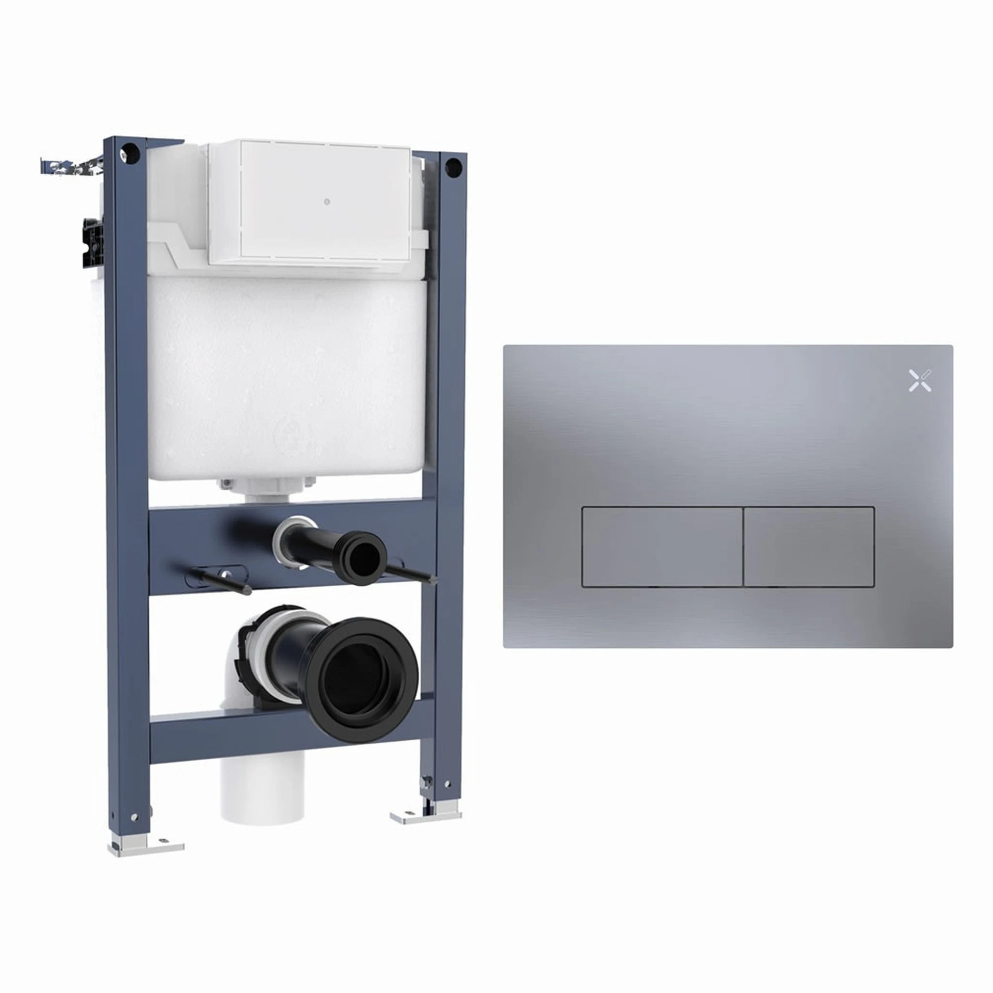 Crosswater Mpro Stainless Steel Frame Set 1 Brushed Nickel