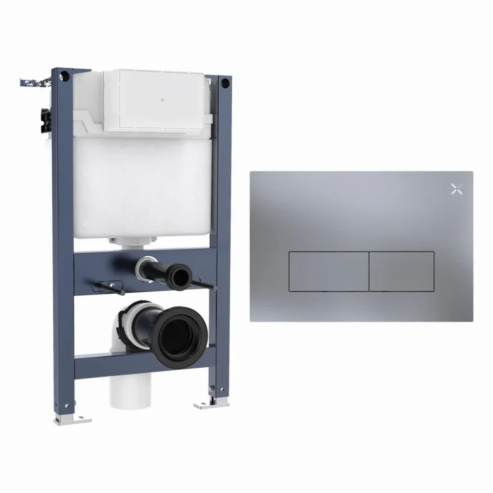 Crosswater Mpro Stainless Steel Frame Set 1 Brushed Nickel product image - Image 1