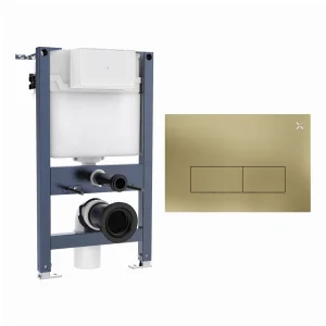Crosswater Mpro Stainless Steel Frame Set 1 Brushed Brass
