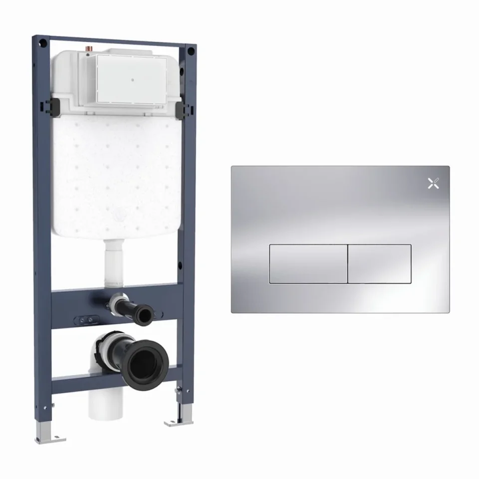 Crosswater Mpro Stainless Steel Frame Set 4 Chrome product image - Image 1