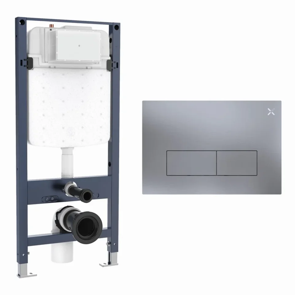 Crosswater Mpro Stainless Steel Frame Set 4 Brushed Nickel product image - Image 1