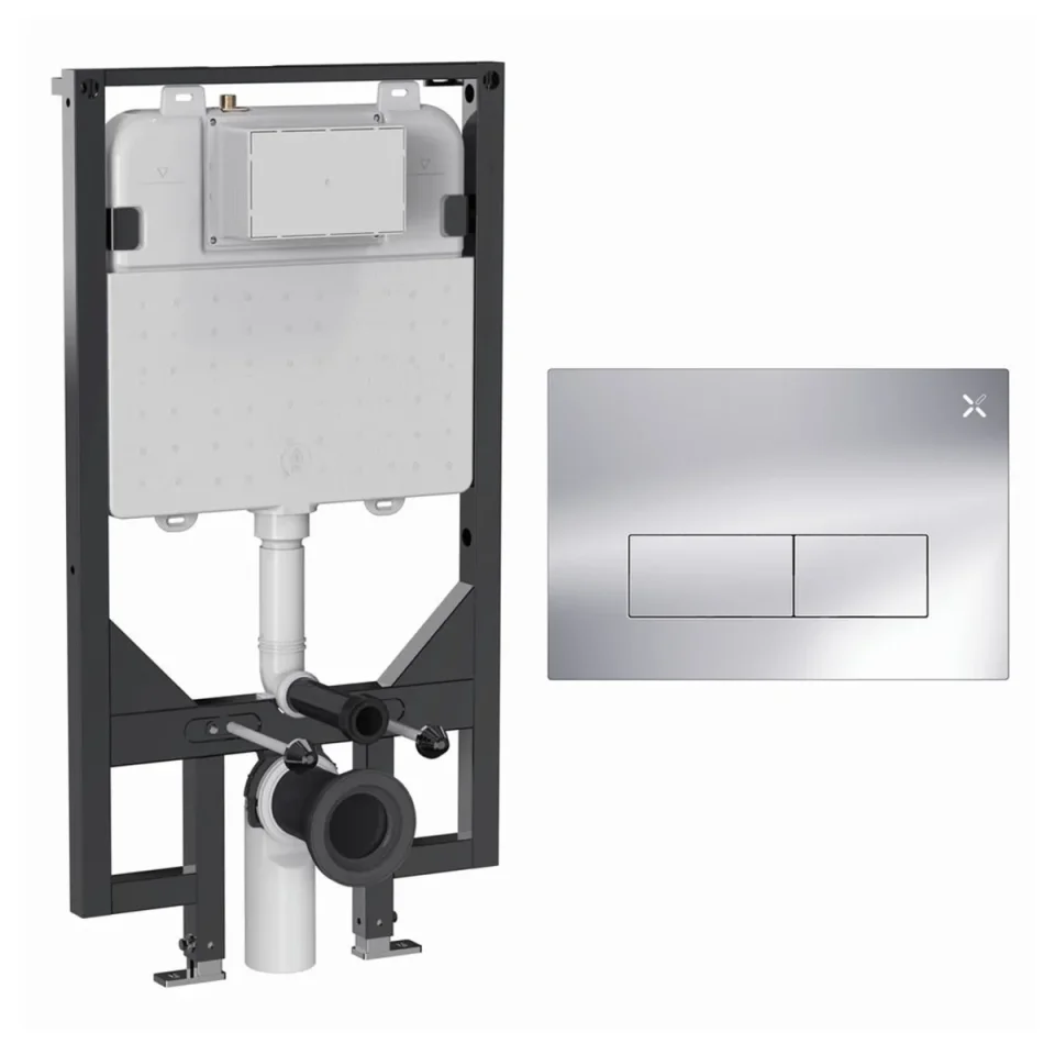 Crosswater Mpro Stainless Steel Frame Set 5 Chrome product image - Image 1