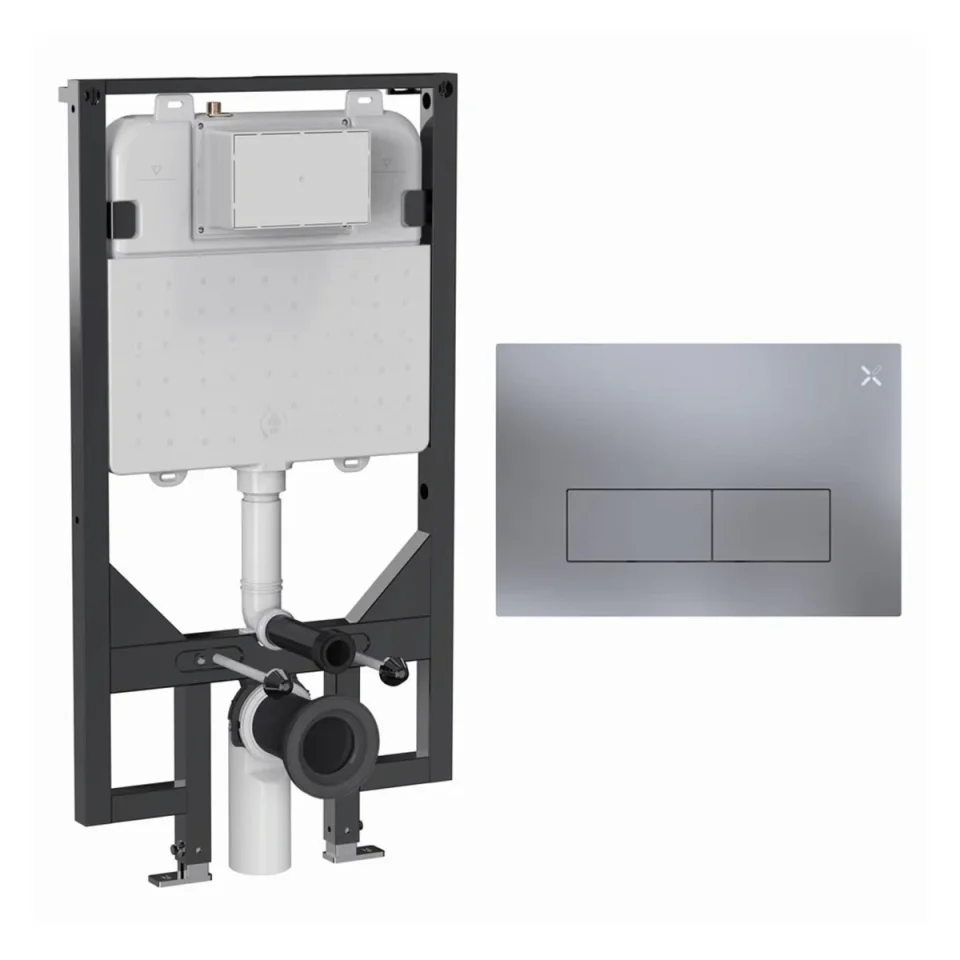 Crosswater Mpro Stainless Steel Frame Set 5 Brushed Nickel product image - Image 1