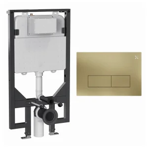 Crosswater Mpro Stainless Steel Frame Set 5 Brushed Brass