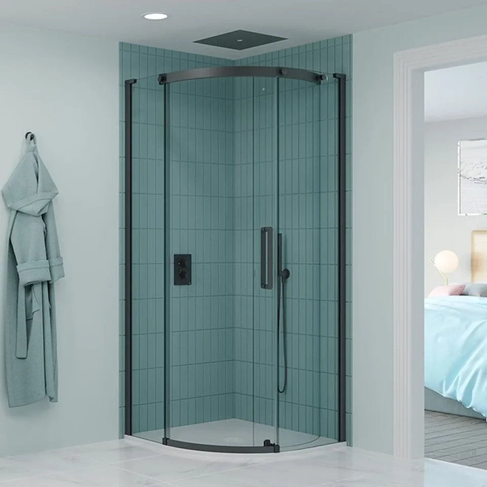 Crosswater Optix Quadrant 900 Right Hand Slate detail view - Image 3