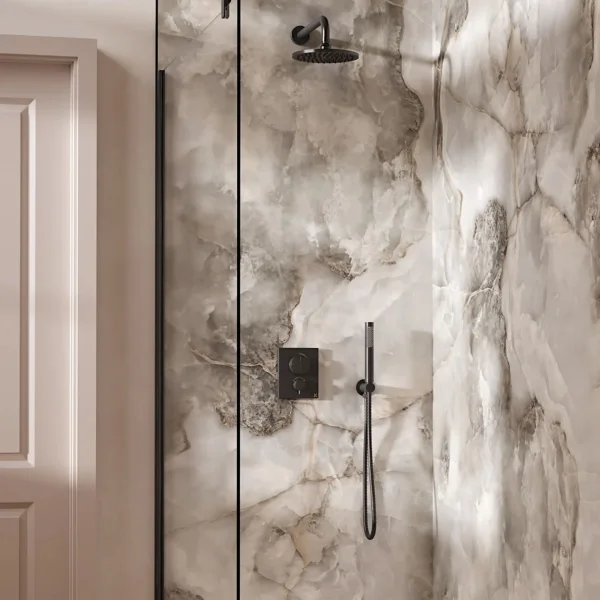 Crosswater Push Shower Set 1 Slate 200mm
