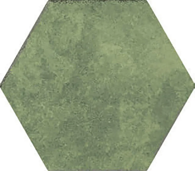 European Tiles Apollo 13 Hex Green Porcelain Wall & Floor Tile 23x27cm product image - Image 3