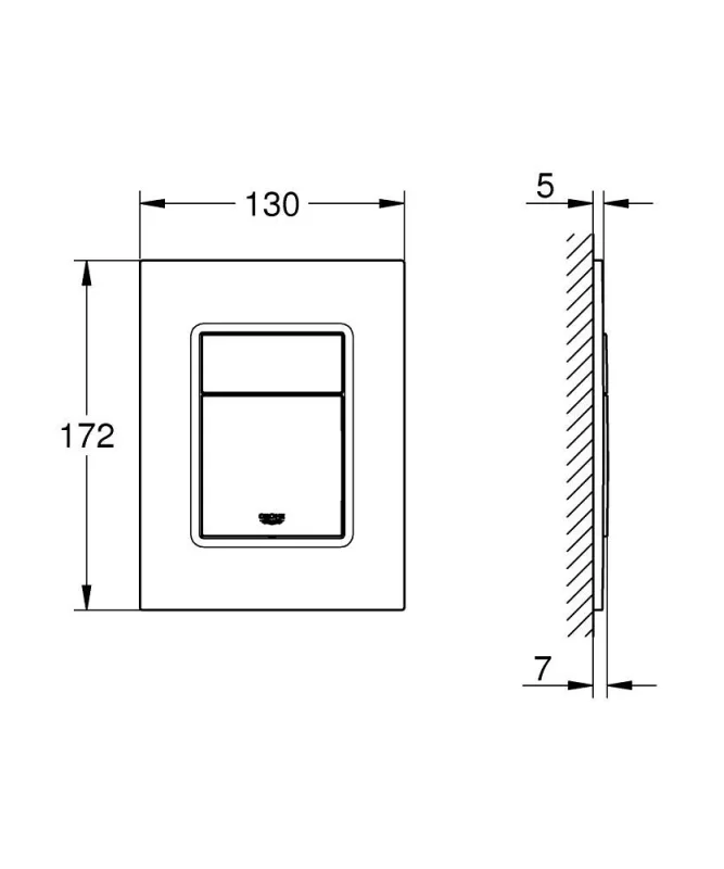 Grohe 37535dc0 Skate Plate Supersteel detail view - Image 2