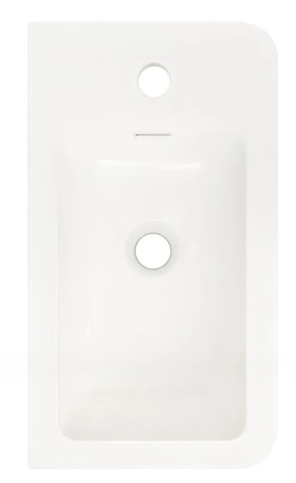 Cubico Eclipse 450mm Royal Blue Wall Hung Cloakroom Vanity Unit And Resin Basin detail view - Image 6