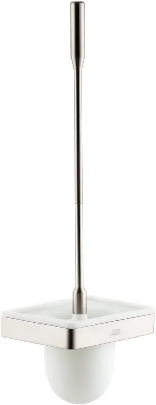 Axor Universal Softsquare Toilet Brush Holder Wall-mounted Brushed Nickel detail view - Image 3