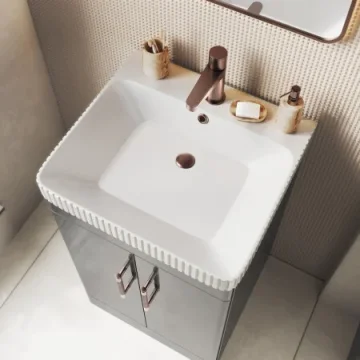 Scudo Rossini Ceramic Basin 600mm detail view - Image 4