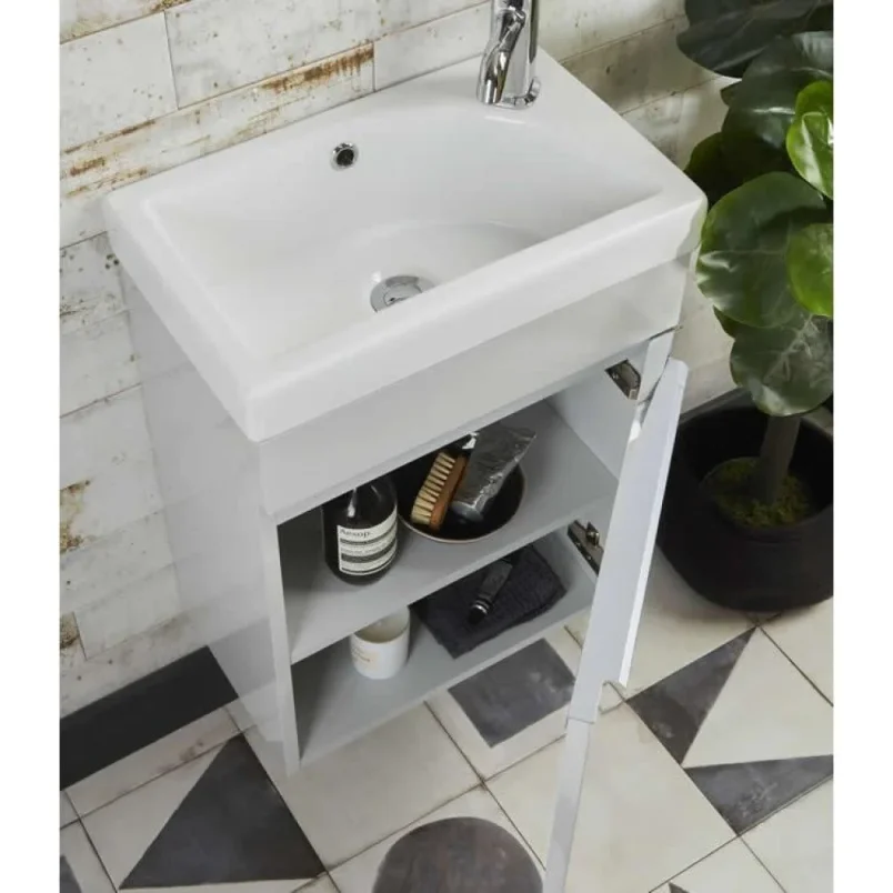 Roper Rhodes 450mm Esta Wall Mounted Unit - Light Grey detail view - Image 2