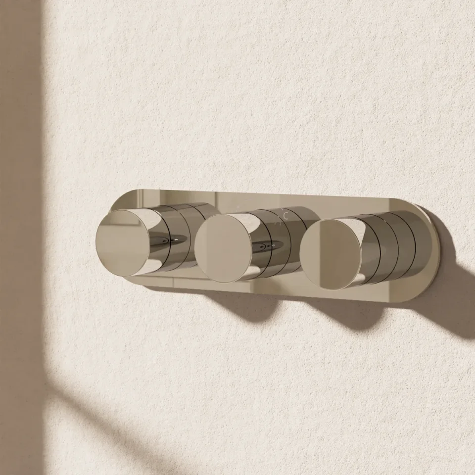 Crosswater Central 2001 Shower Thermostatic Back Plate Chrome detail view - Image 4
