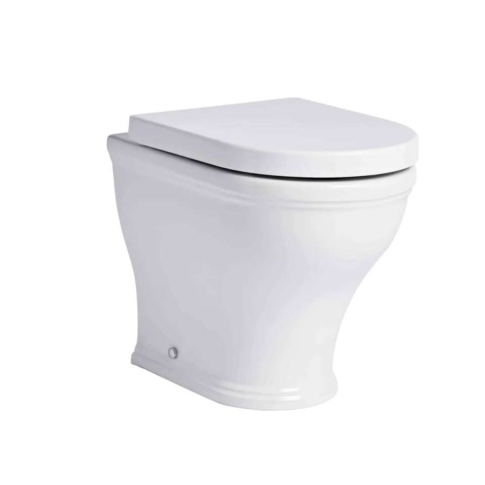 Roper Rhodes 490mm Langford Back To Wall Pan - White detail view - Image 5
