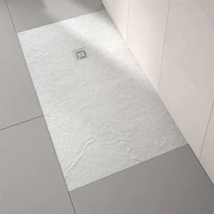 Merlyn Truestone Rectangle Tray White 1400 X 800mm detail view - Image 4