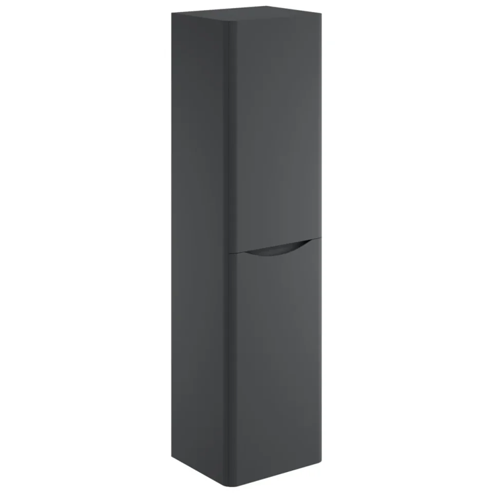 Scudo Bella Tall Cabinet Graphite Grey detail view - Image 3