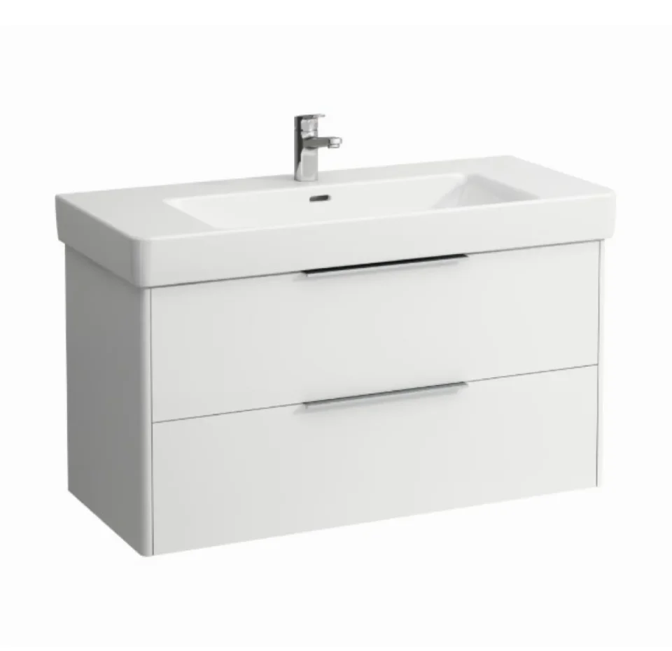 Laufen Base/pro S Vanity Unit 530x1010x440mm For 813966 2 Drawers - White Matt product image - Image 4